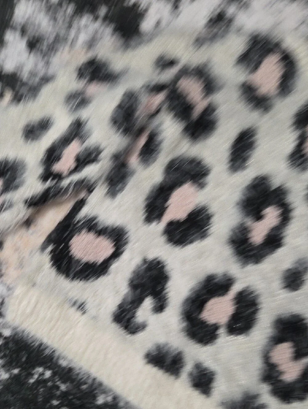 The Children's Place Cream & Pink Leopard Fuzzy Sweater
